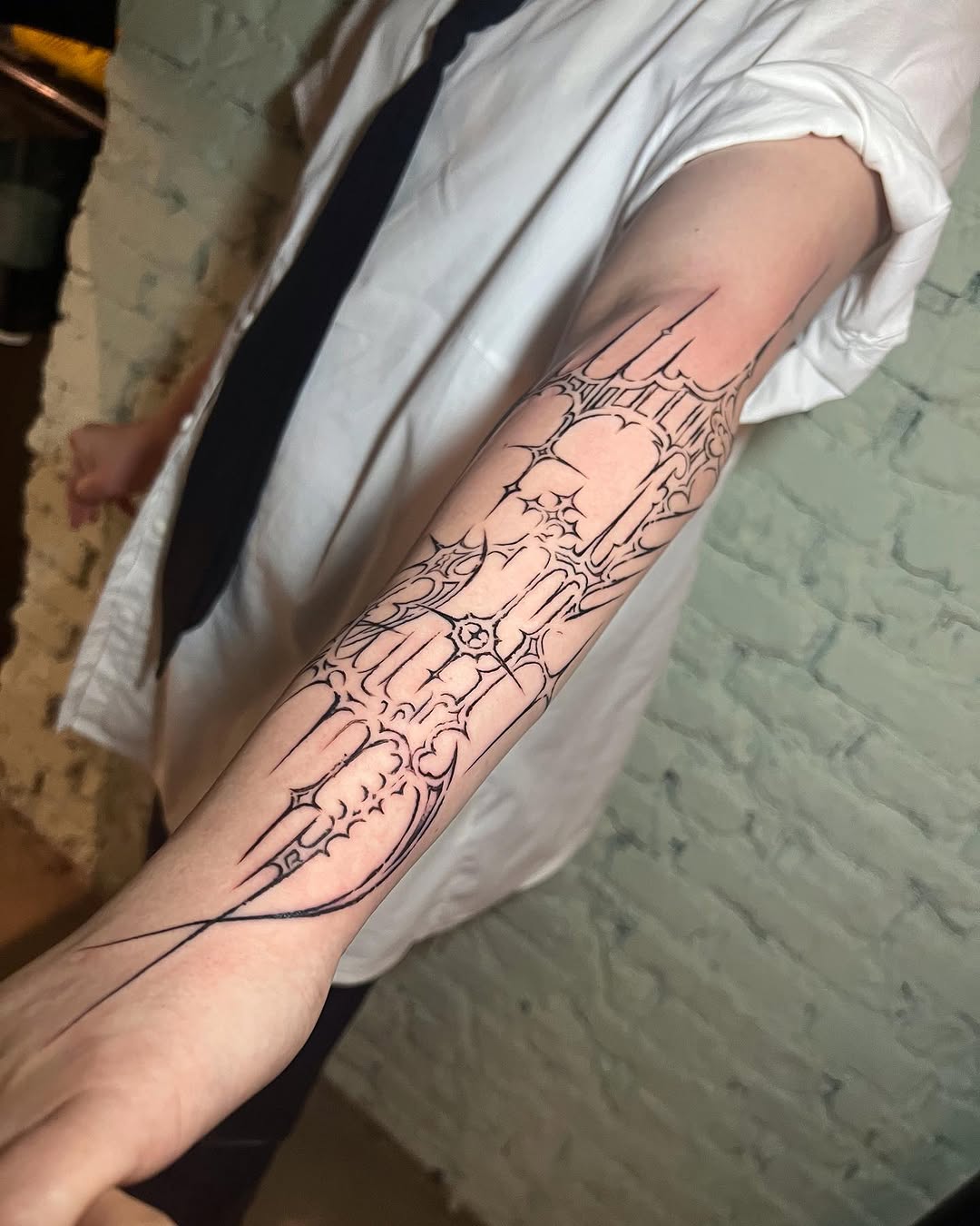 Tattoo by @skylar_tattoo — blackwork