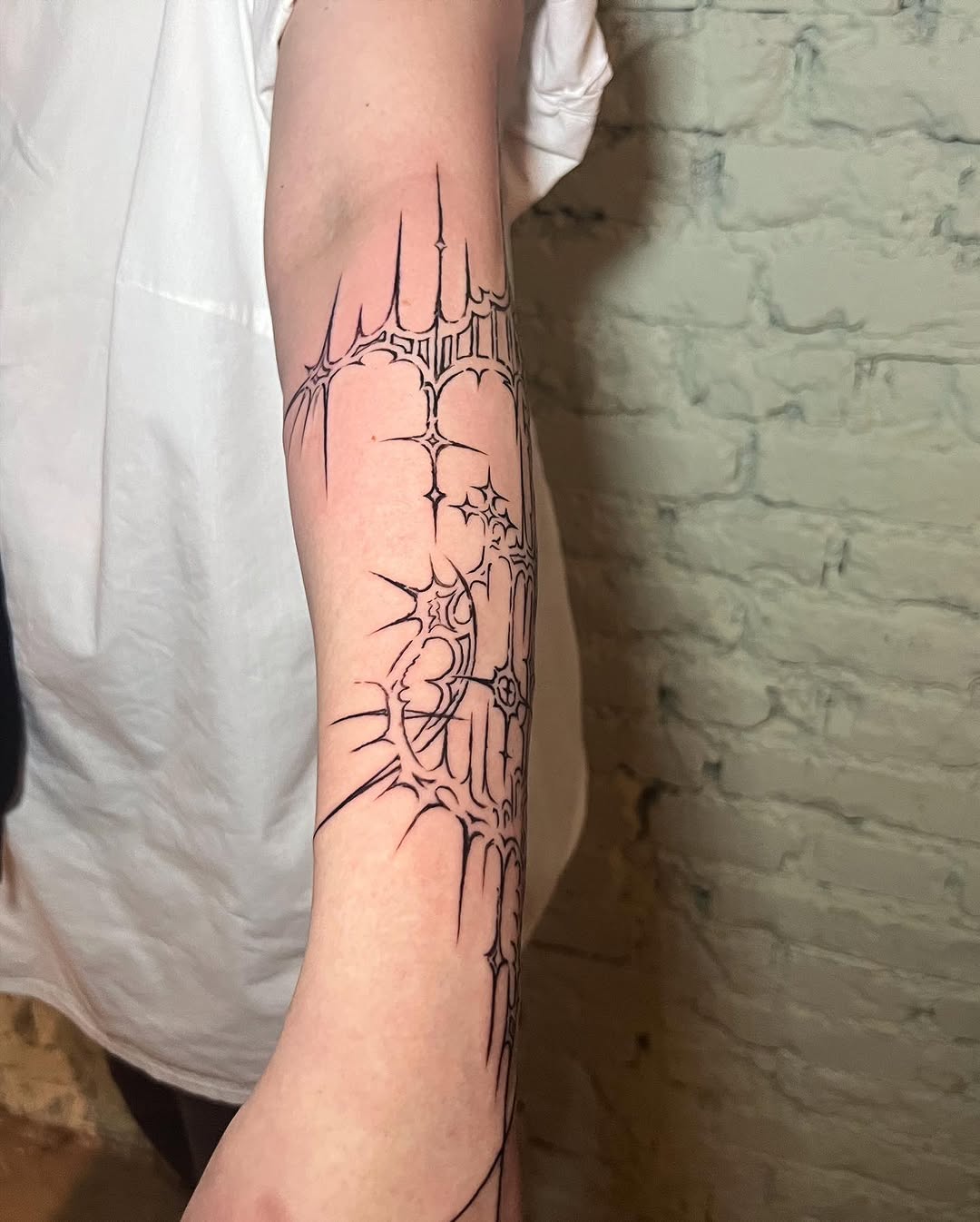 Tattoo by @skylar_tattoo — blackwork