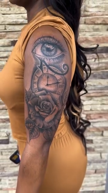 Tattoo by @moya__ink — black_and_grey, realism