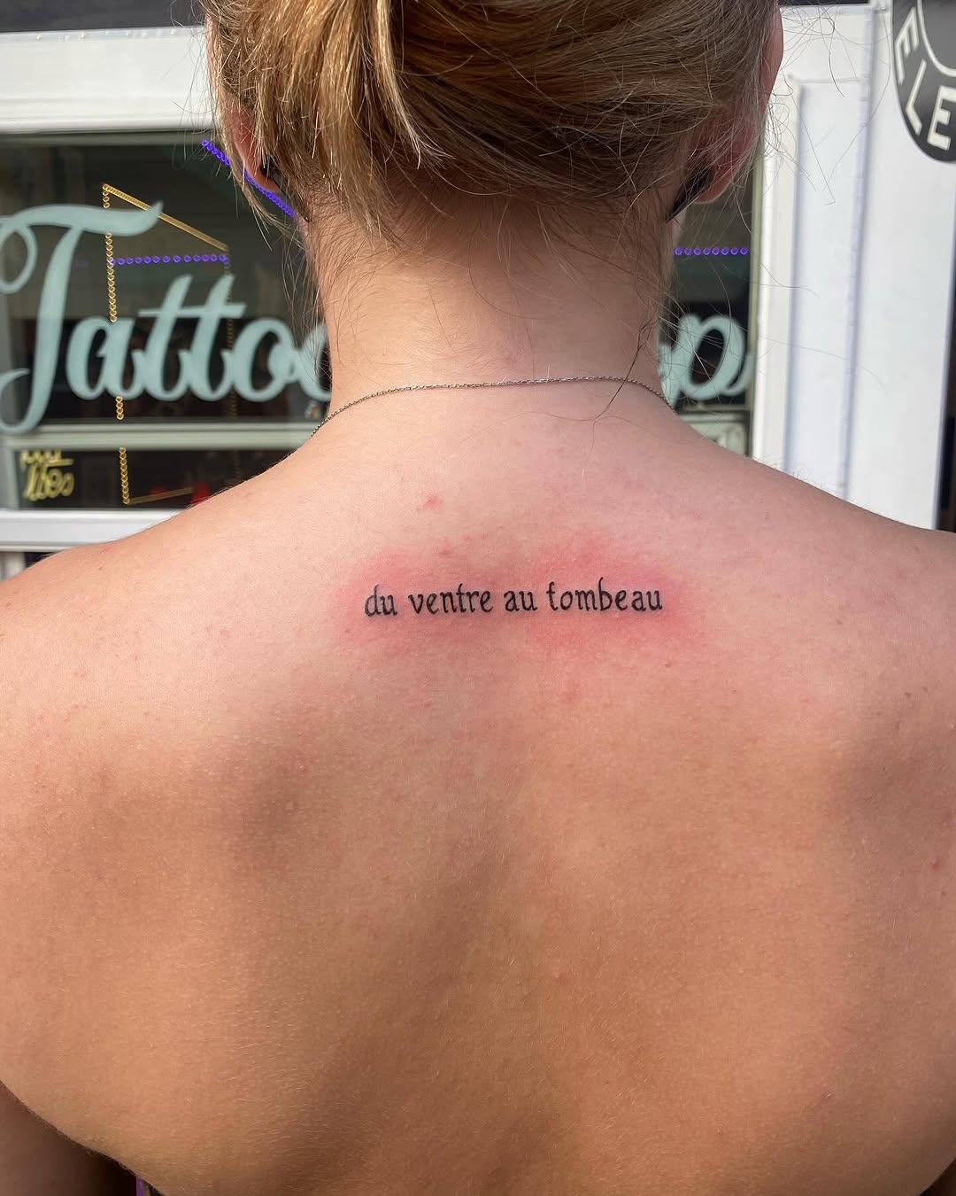 Tattoo by @teslaclementine — lettering_script, fine_line