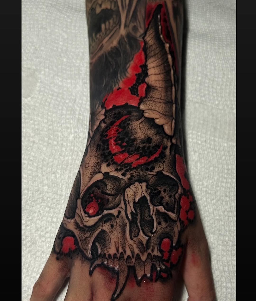 Tattoo by @austinmorrisontattoos โ dark_realism, blackwork