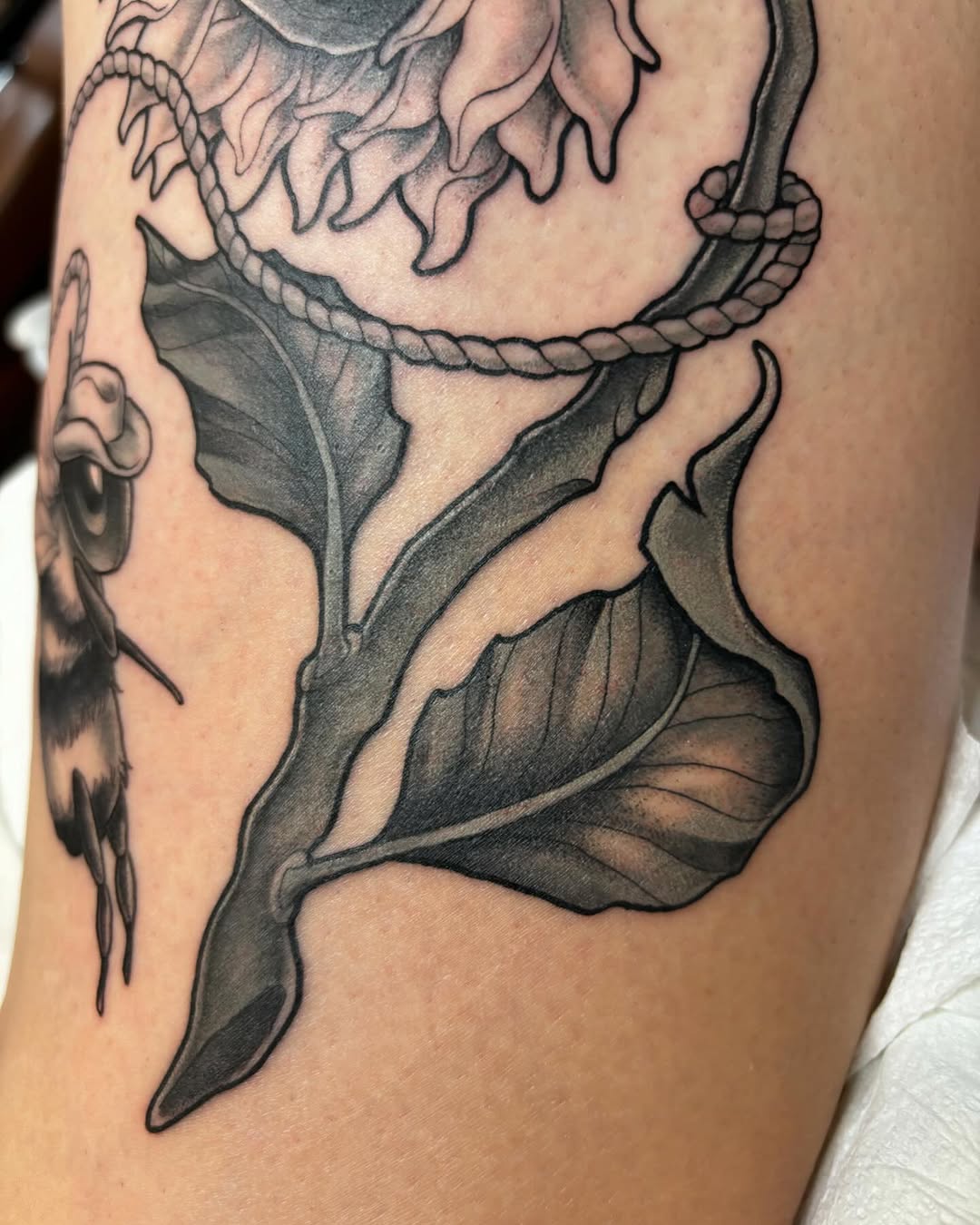 Tattoo by @rachelfostertattoos — black_and_grey, illustrative