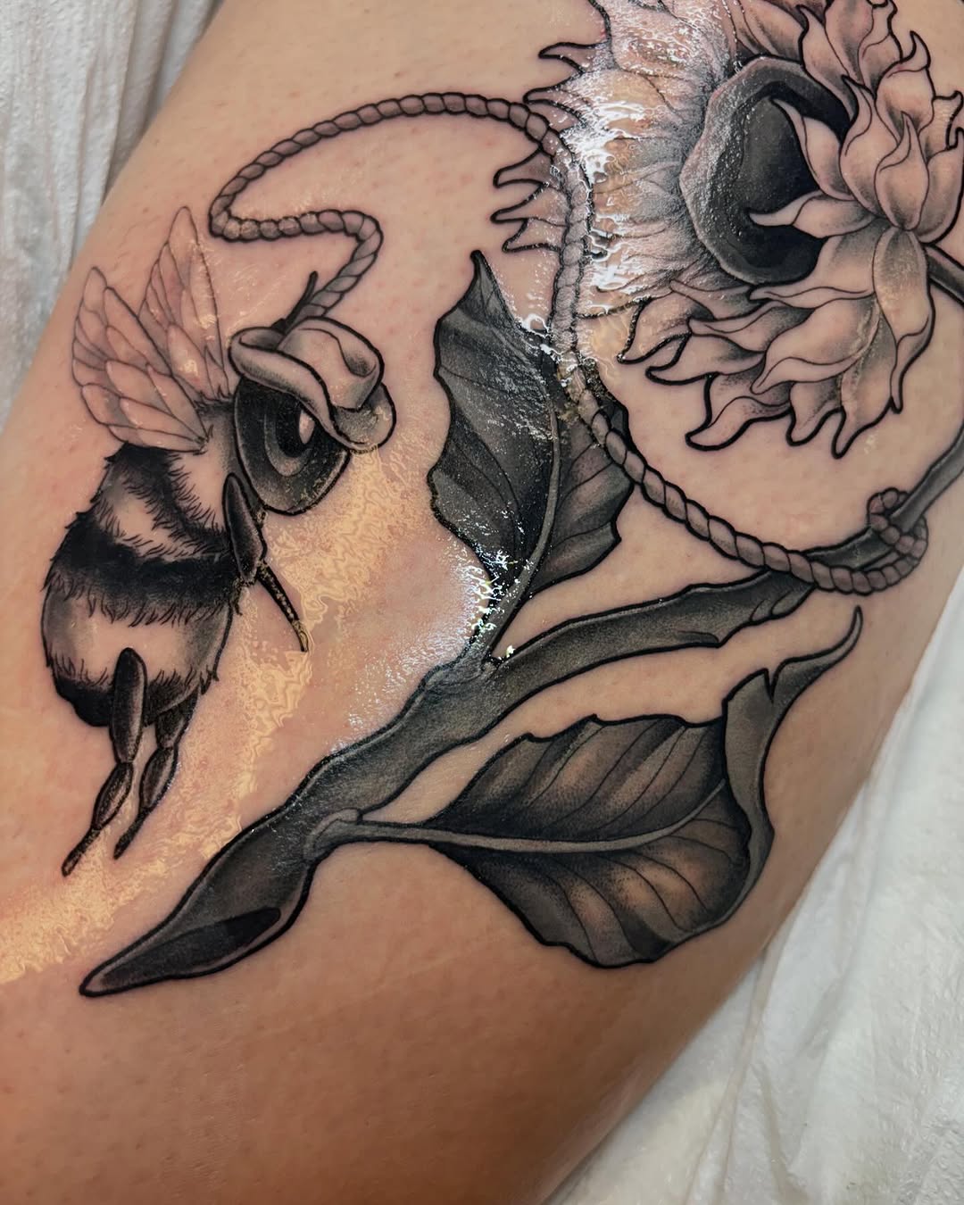 Tattoo by @rachelfostertattoos — illustrative, black_and_grey