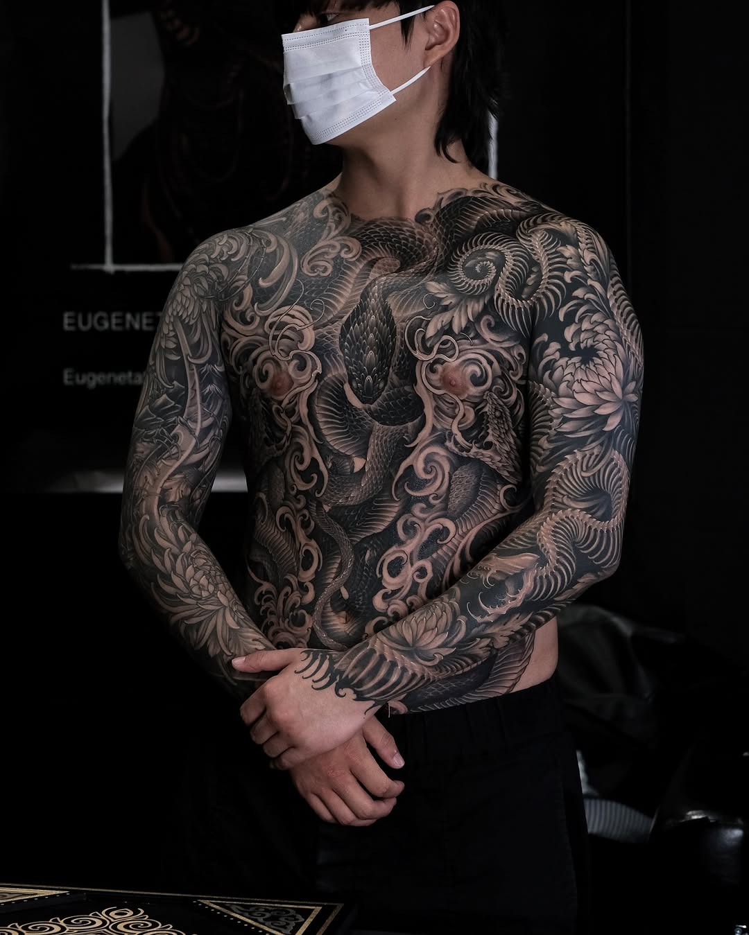 Tattoo by @eugenetattoo — japanese_irezumi, black_and_grey