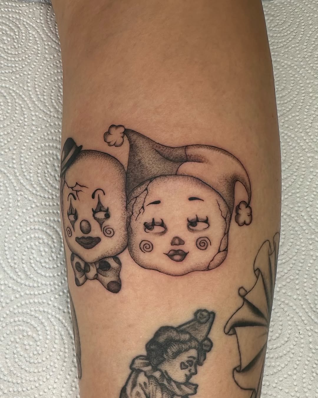 Tattoo by @tryxxy.sphynx — new_school, black_and_grey