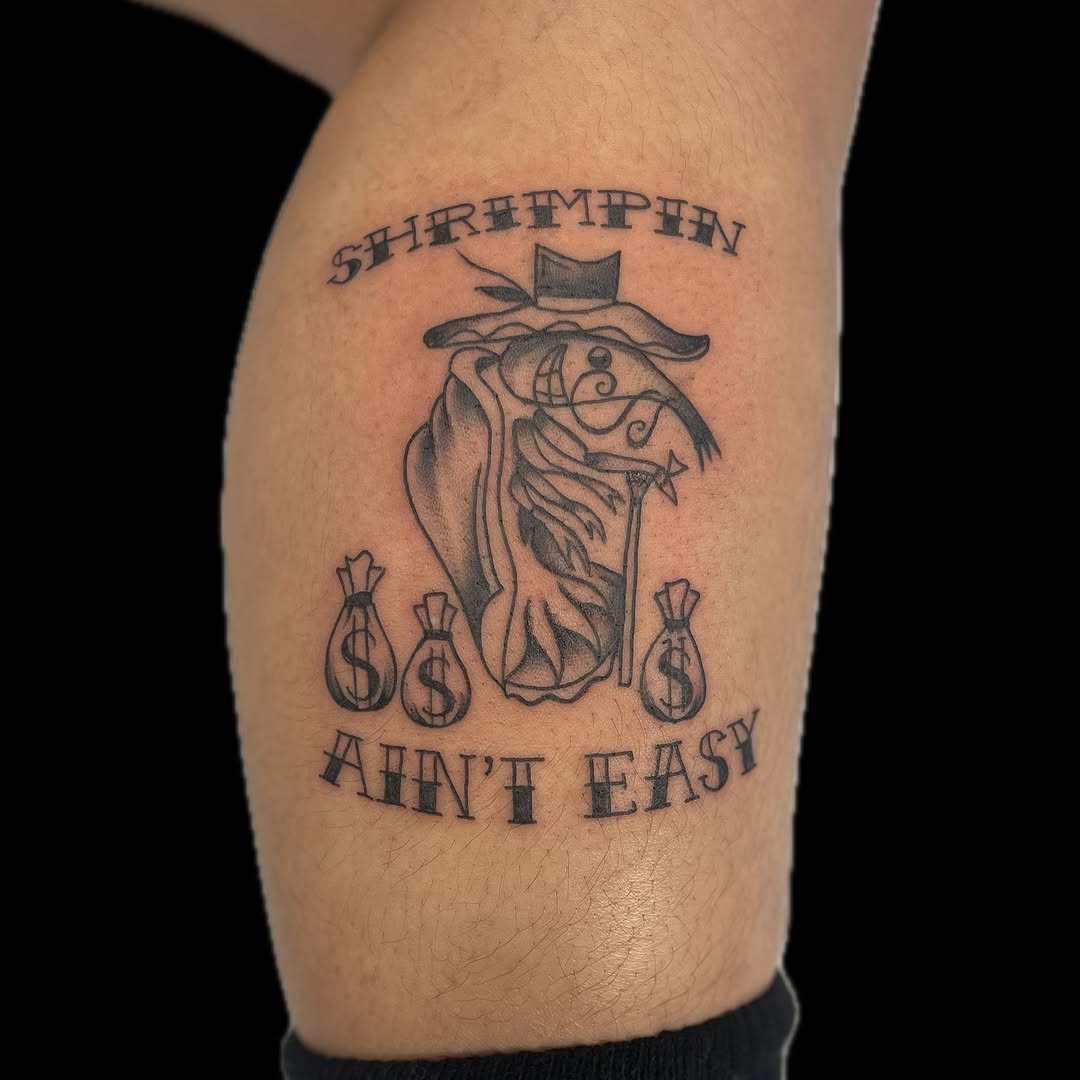 Tattoo by @oledanink โ lettering_script, chicano