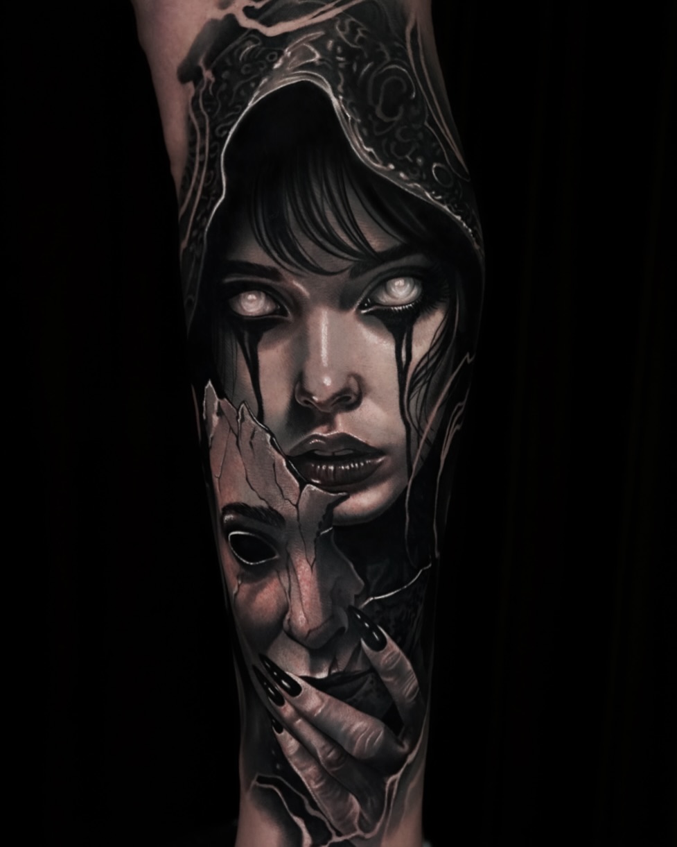 Tattoo by @hiramksas โ realism, dark_realism