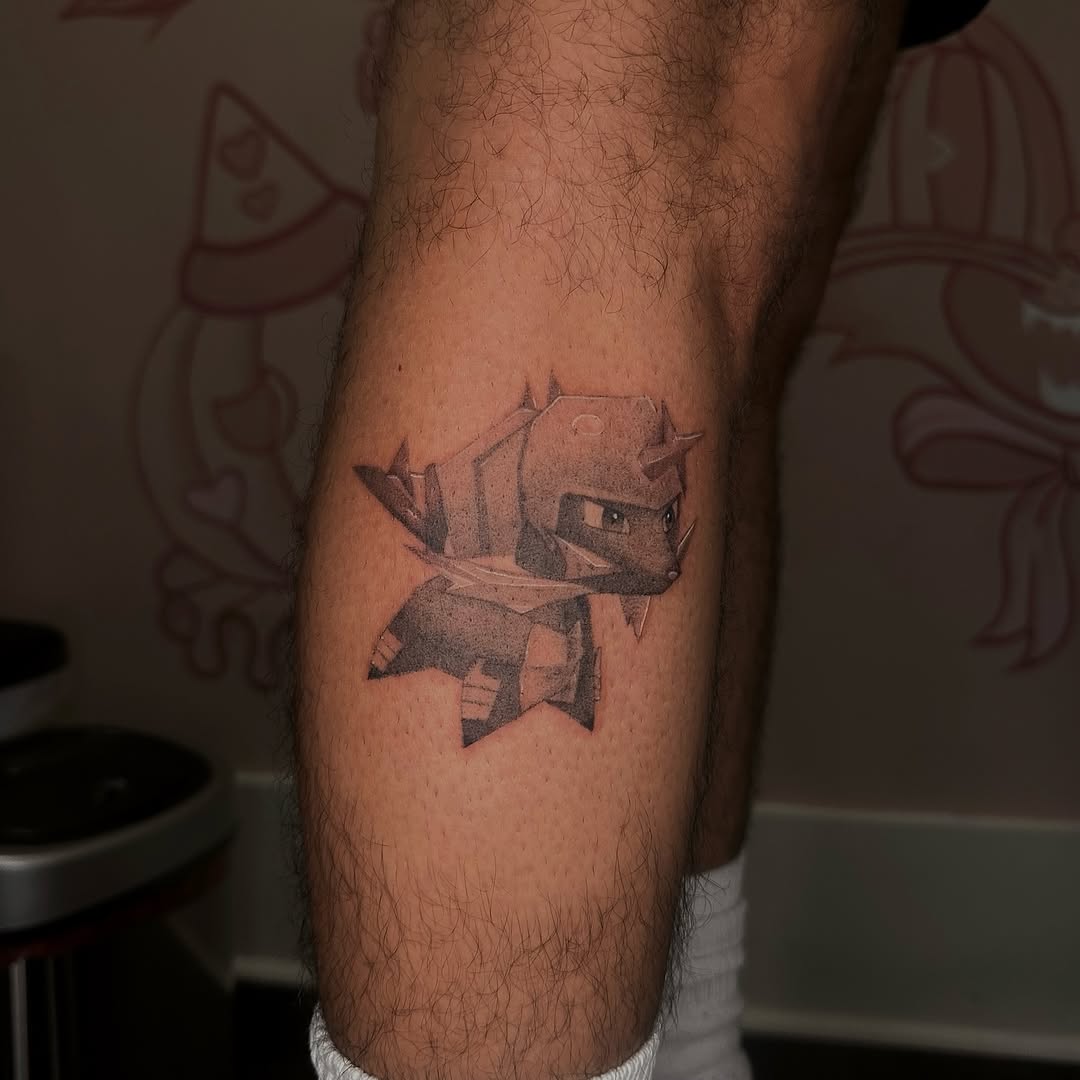 Tattoo by @lilskelevine.tt — anime, dotwork