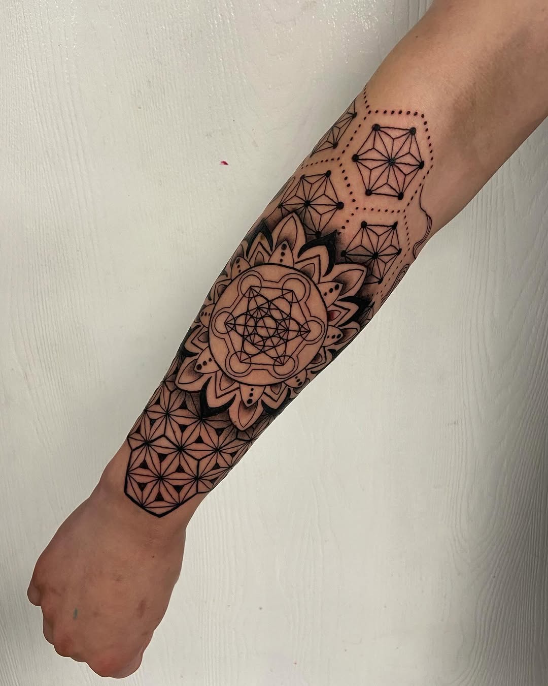 Tattoo by @1luv_tattoo — geometric, dotwork