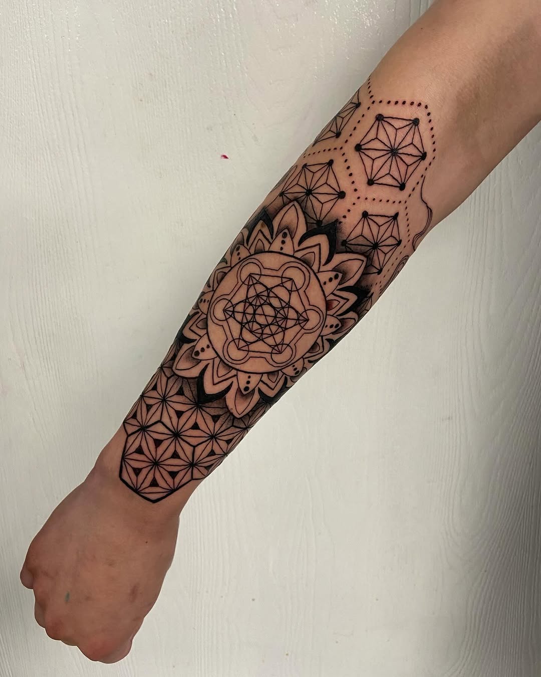 Tattoo by @1luv_tattoo — geometric, dotwork