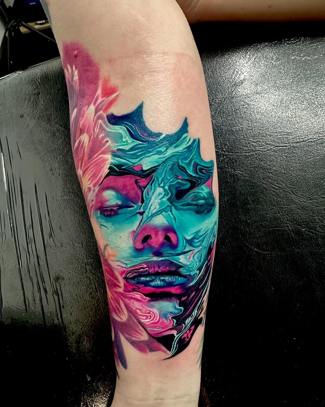 Tattoo by @calebwhitetattoos — realism, trash_polka