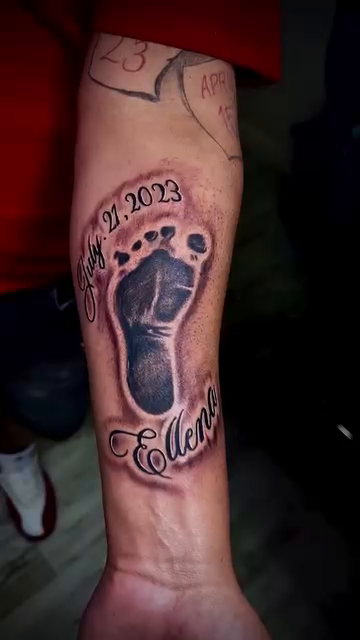 Tattoo by @tattoosbylu216 — black_and_grey, lettering_script