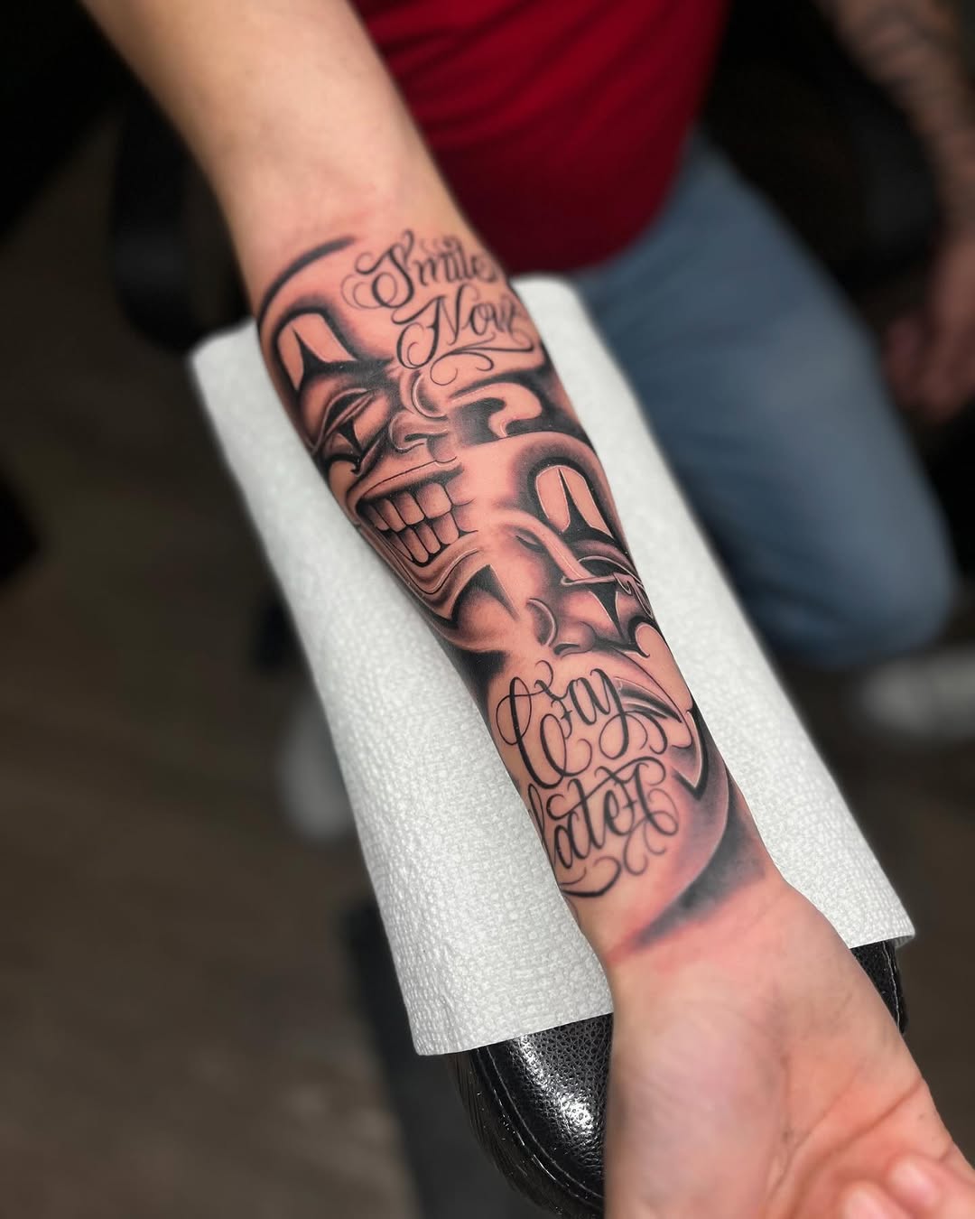 Tattoo by @benji_tattoos714 — chicano, lettering_script