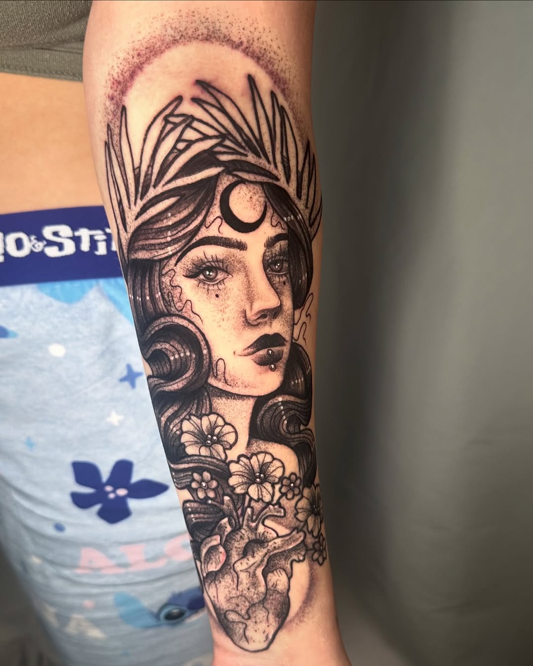 Tattoo by @bumbleknee_tattoos — black_and_grey, chicano