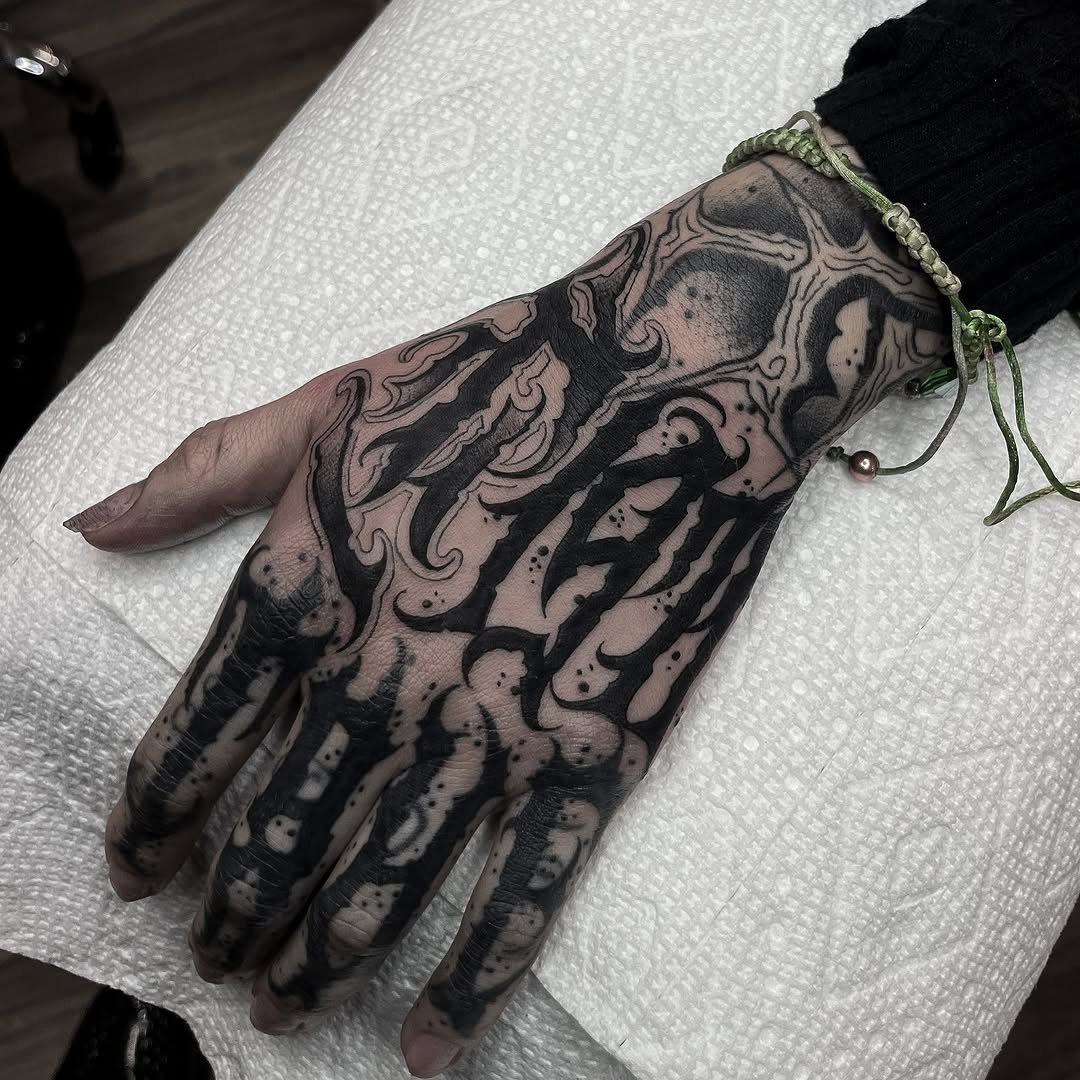 Tattoo by @_gvthicink — blackwork