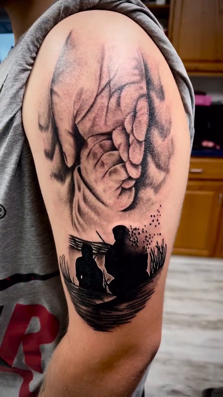 Tattoo by @tattoosbylu216 — black_and_grey, realism
