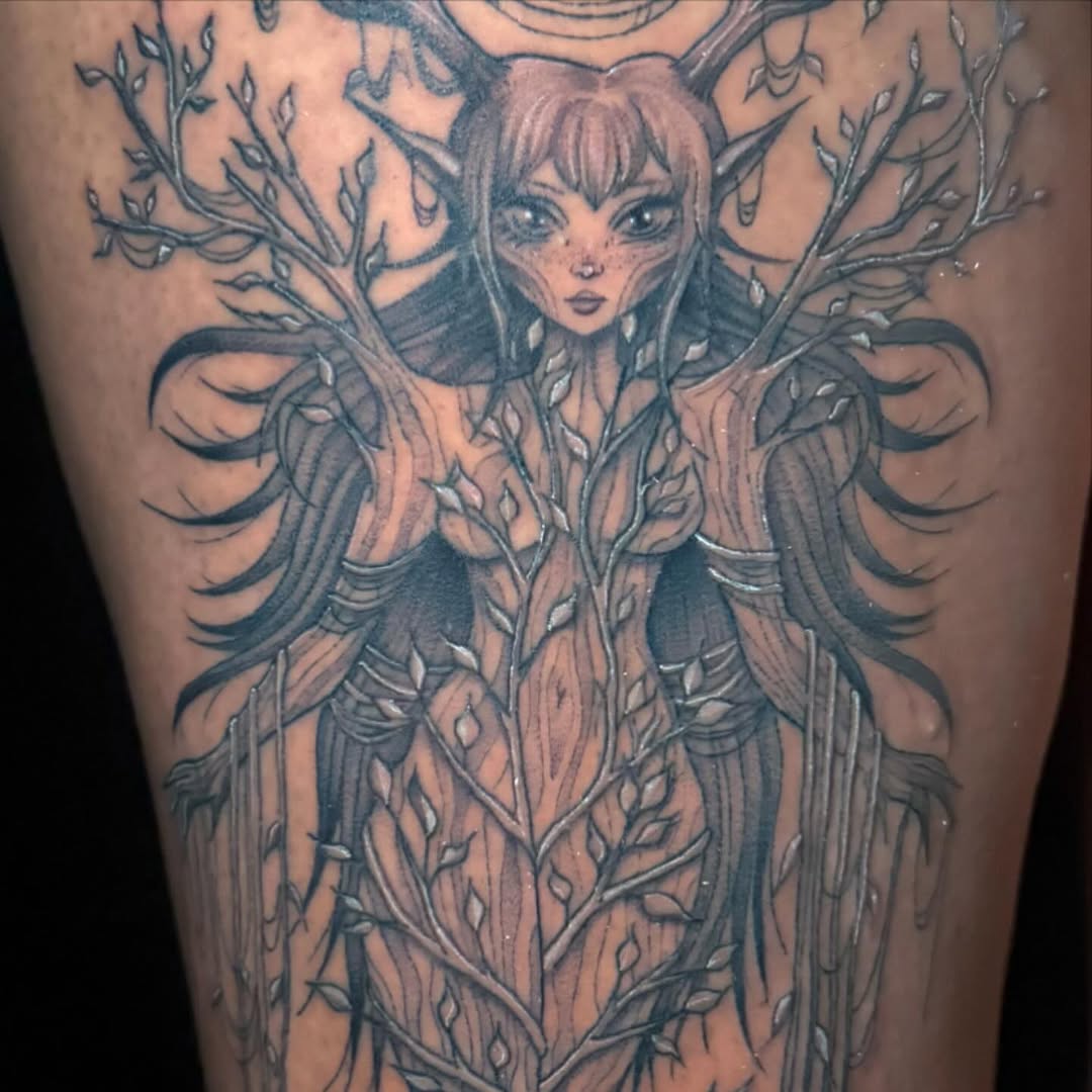 Tattoo by @tatsbychloe — illustrative, black_and_grey