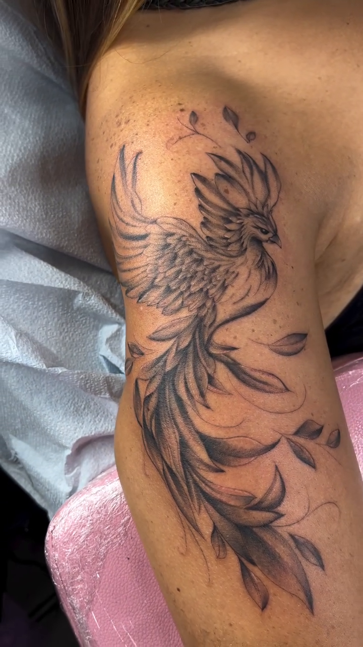 Tattoo by @rotormami — black_and_grey, realism