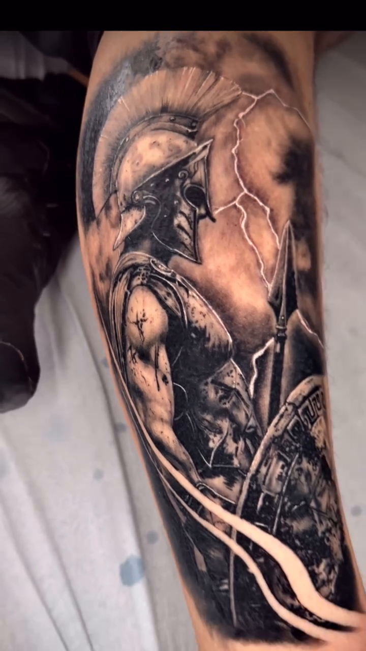 Tattoo by @stabby.dan — realism, black_and_grey