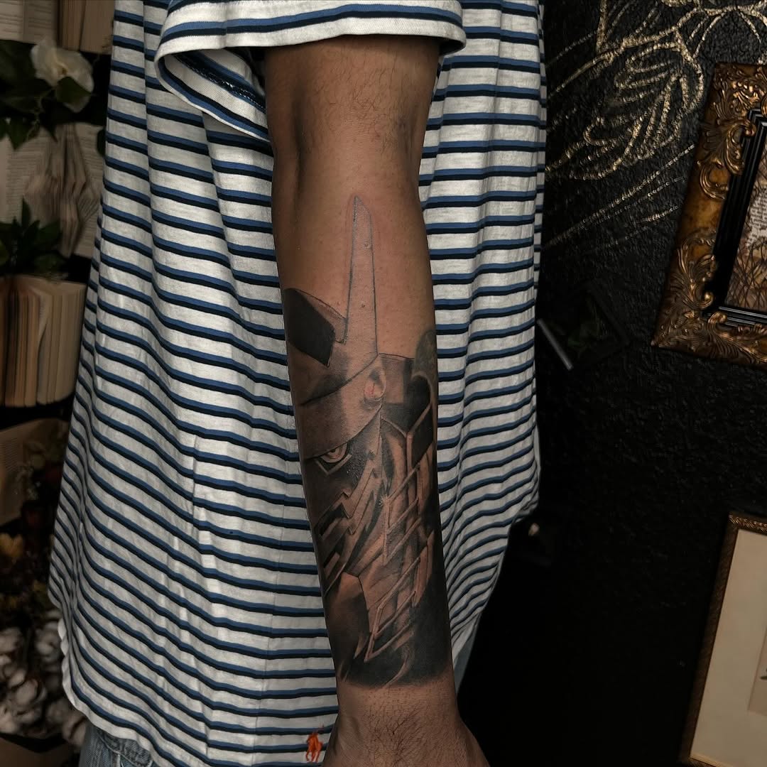 Tattoo by @ladyjutsu — realism, black_and_grey