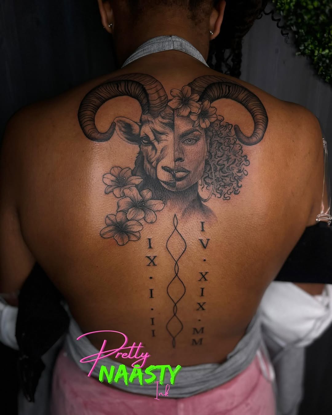 Tattoo by @prettynaasty_ink — realism, black_and_grey