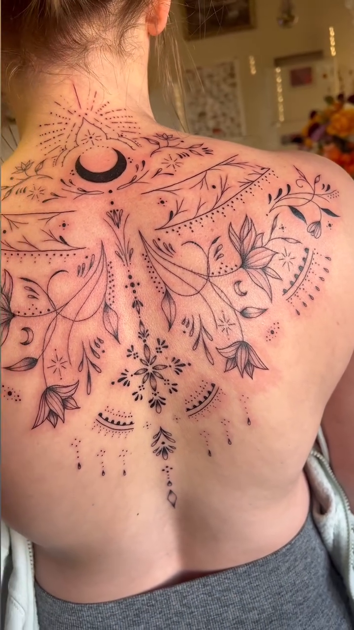 Tattoo by @chrystynamariee — fine_line, dotwork