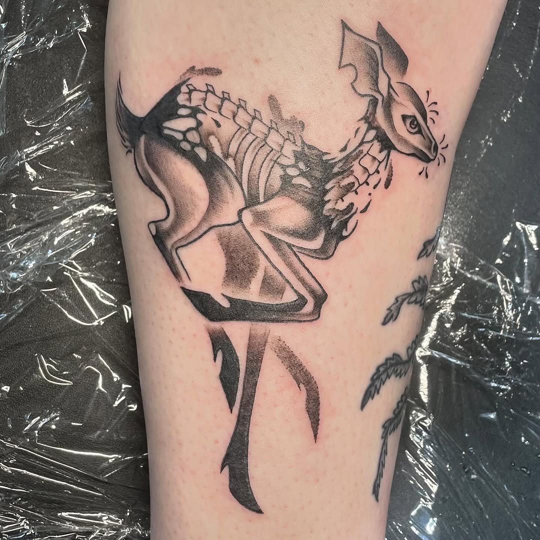 Tattoo by @prettyugly.sem — dark_realism, black_and_grey