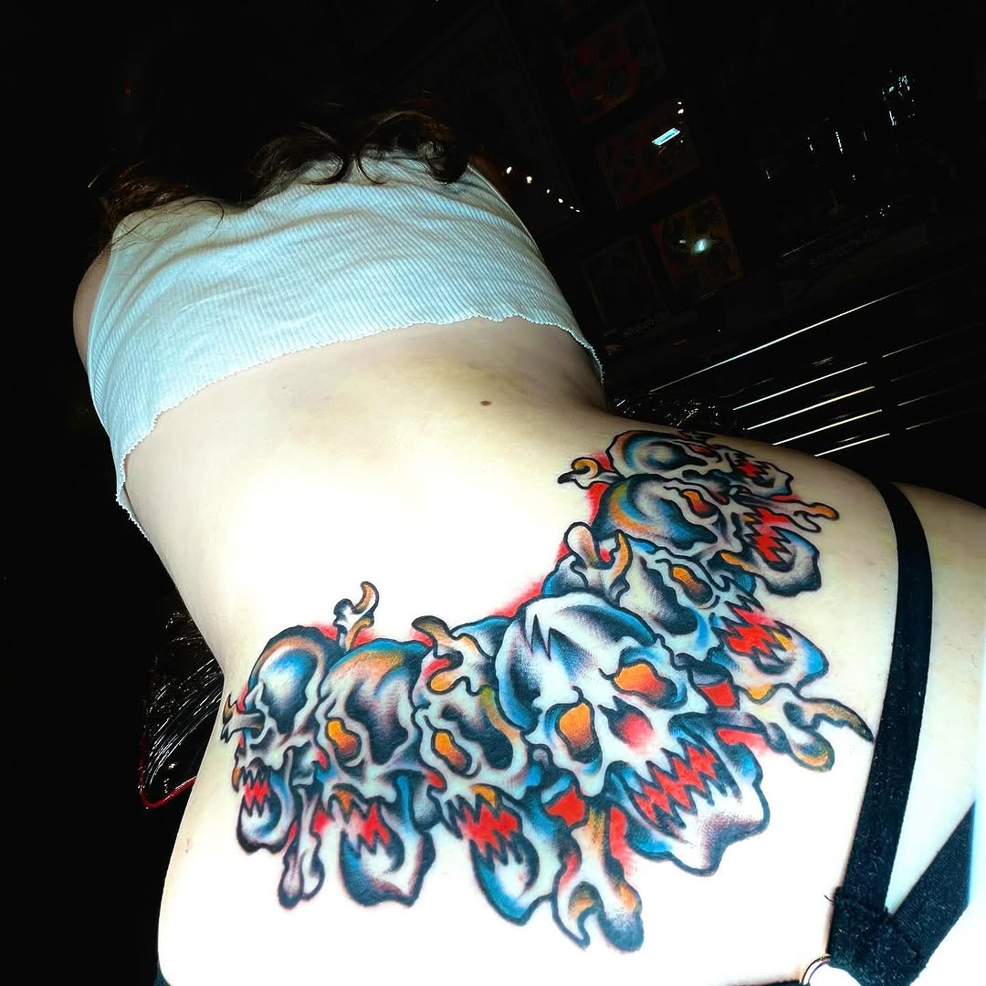 Tattoo by @elliot.liedgren — new_school, trash_polka