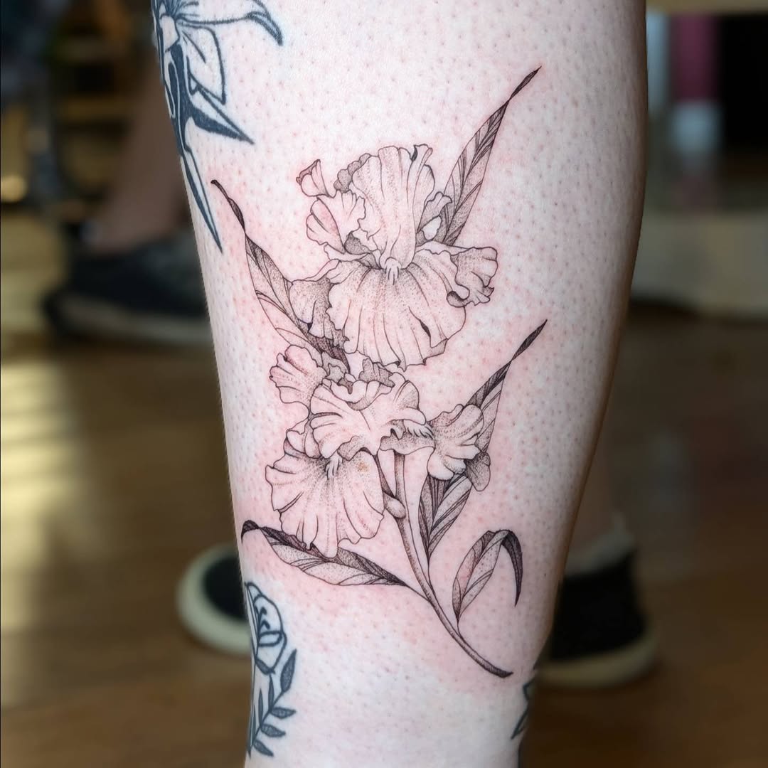 Tattoo by @randi.ink — fine_line, black_and_grey