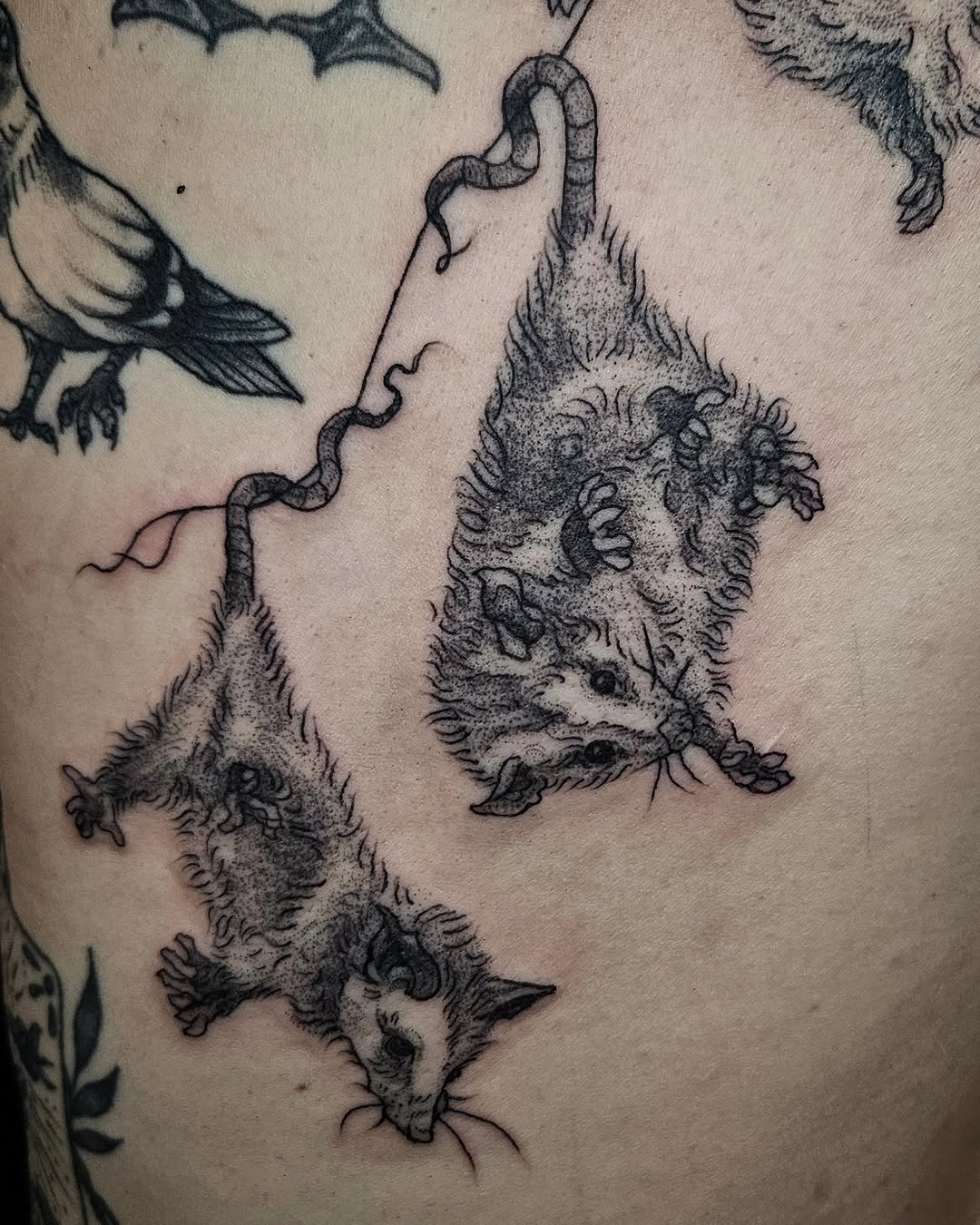 Tattoo by @pin.poked_ β black_and_grey, dotwork