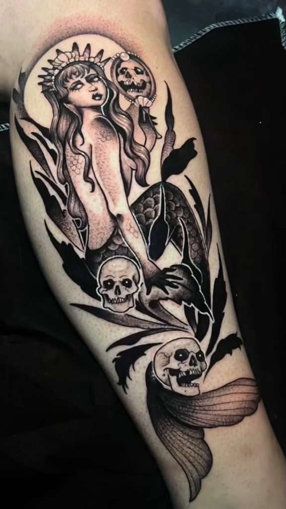 Tattoo by @oliviapakitsas — dark_realism, black_and_grey