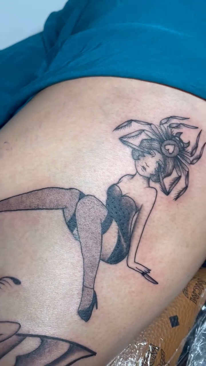 Tattoo by @deeznatstattoo โ illustrative, black_and_grey