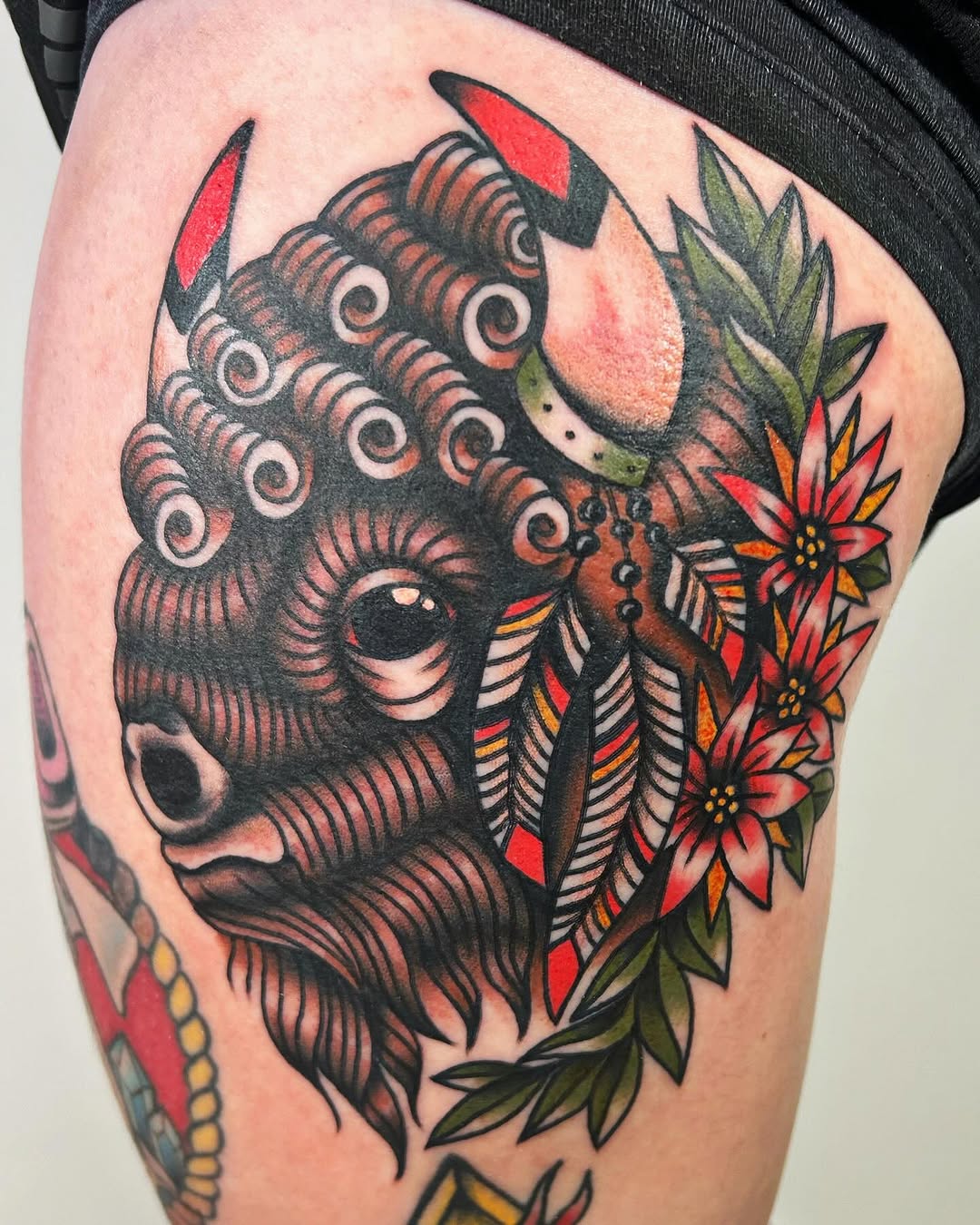 Tattoo by @threeofdaggers — american_traditional, illustrative