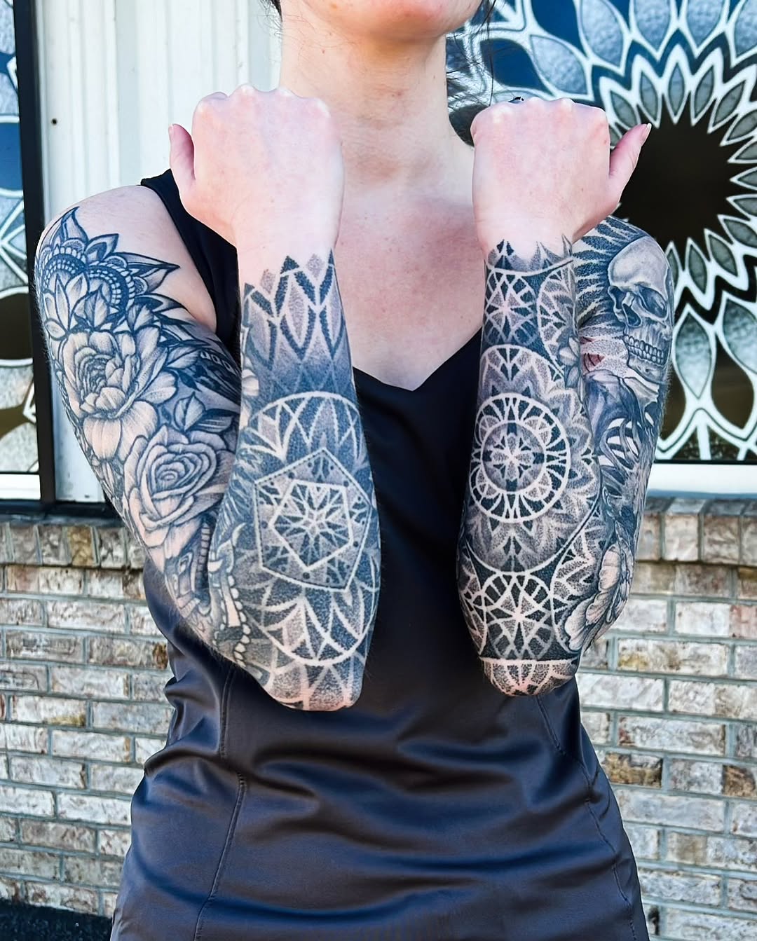 Tattoo by @kee.tattoos — black_and_grey, geometric