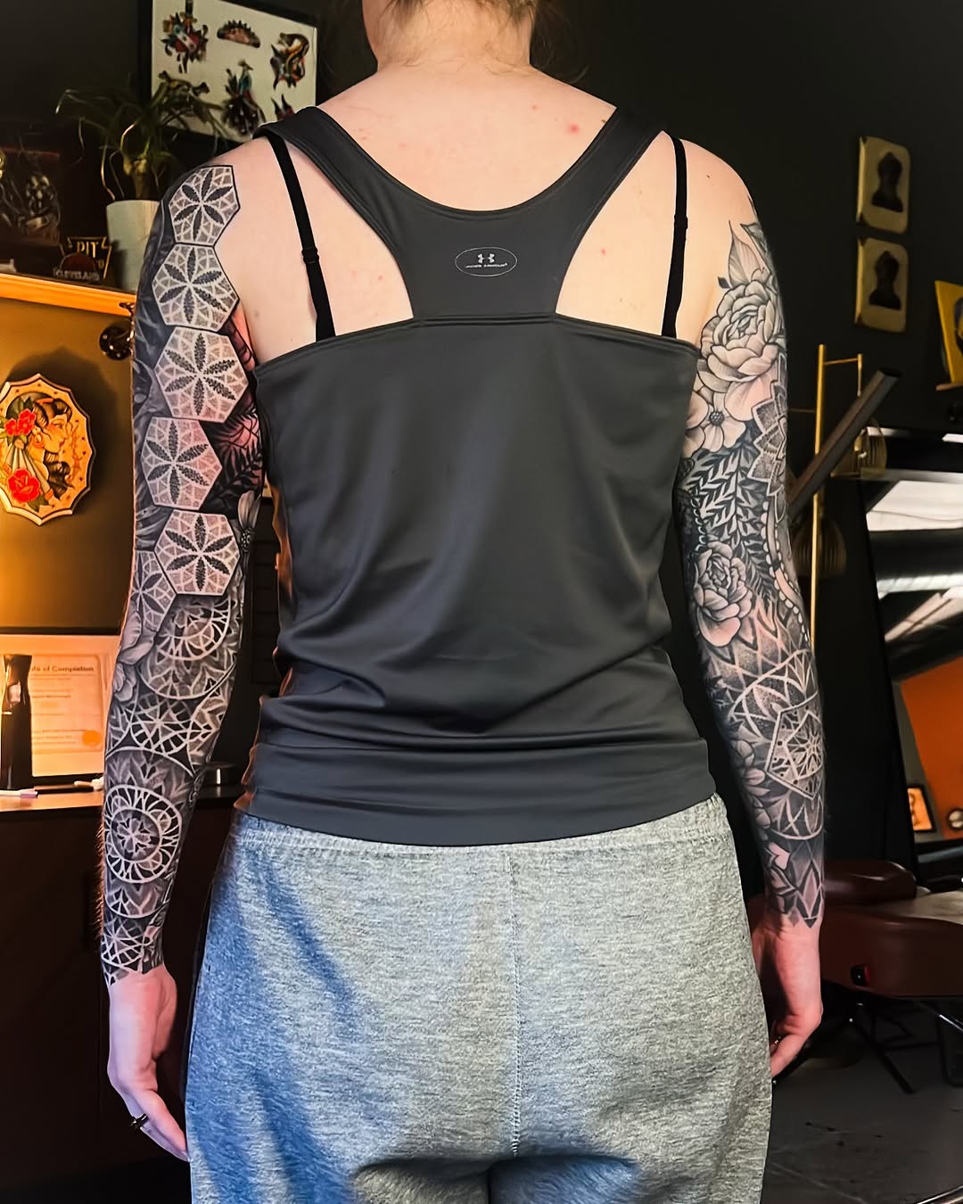 Tattoo by @kee.tattoos — geometric, black_and_grey