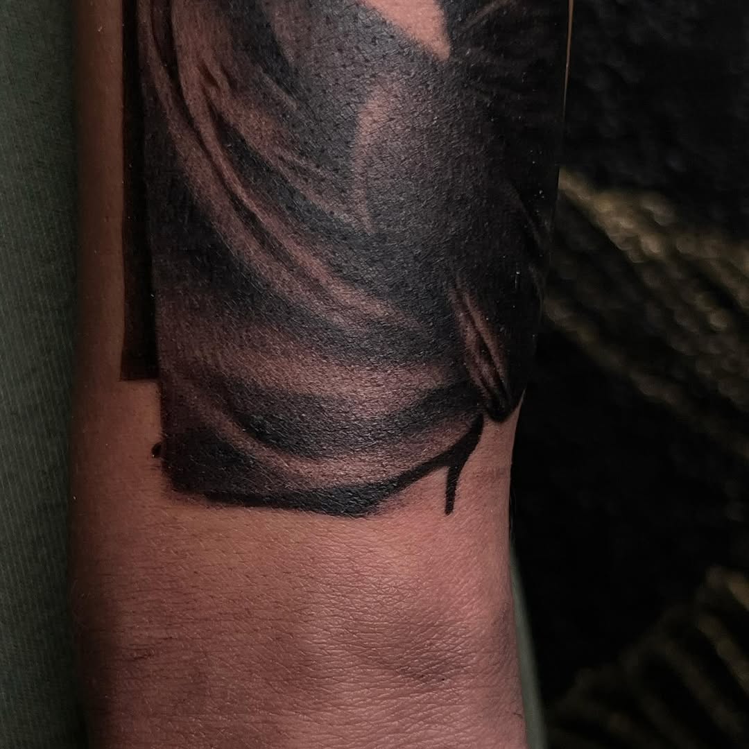 Tattoo by @ladyjutsu — realism, black_and_grey