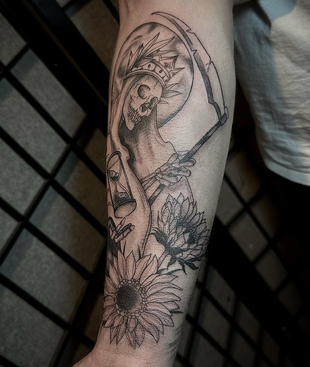 Tattoo by @a.michellearts — black_and_grey, illustrative