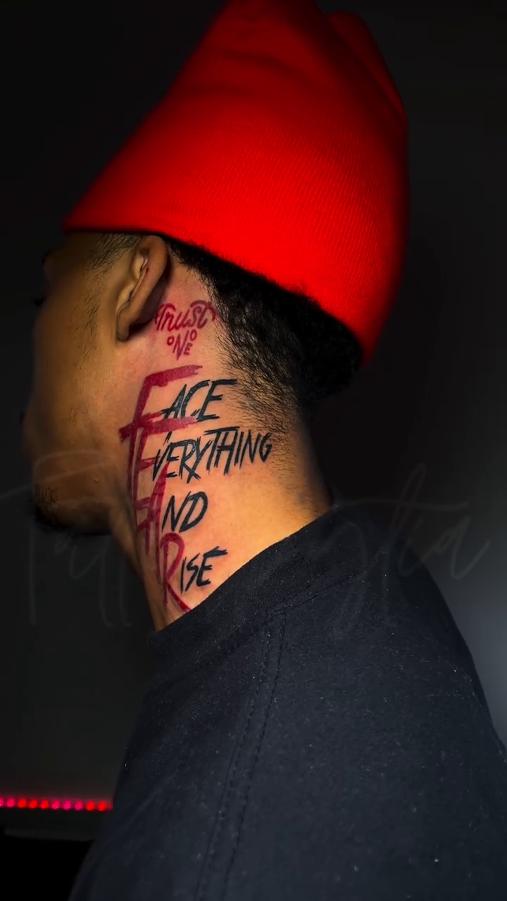 Tattoo by @tattedbytia — lettering_script