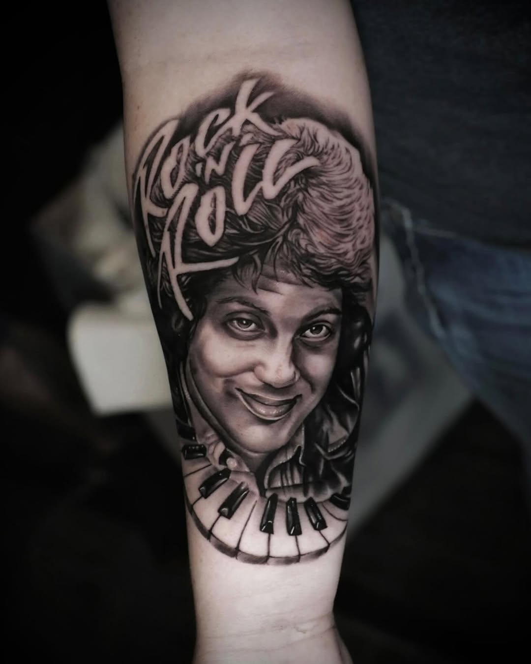 Tattoo by @anthonyclesceritattoo — realism, lettering_script