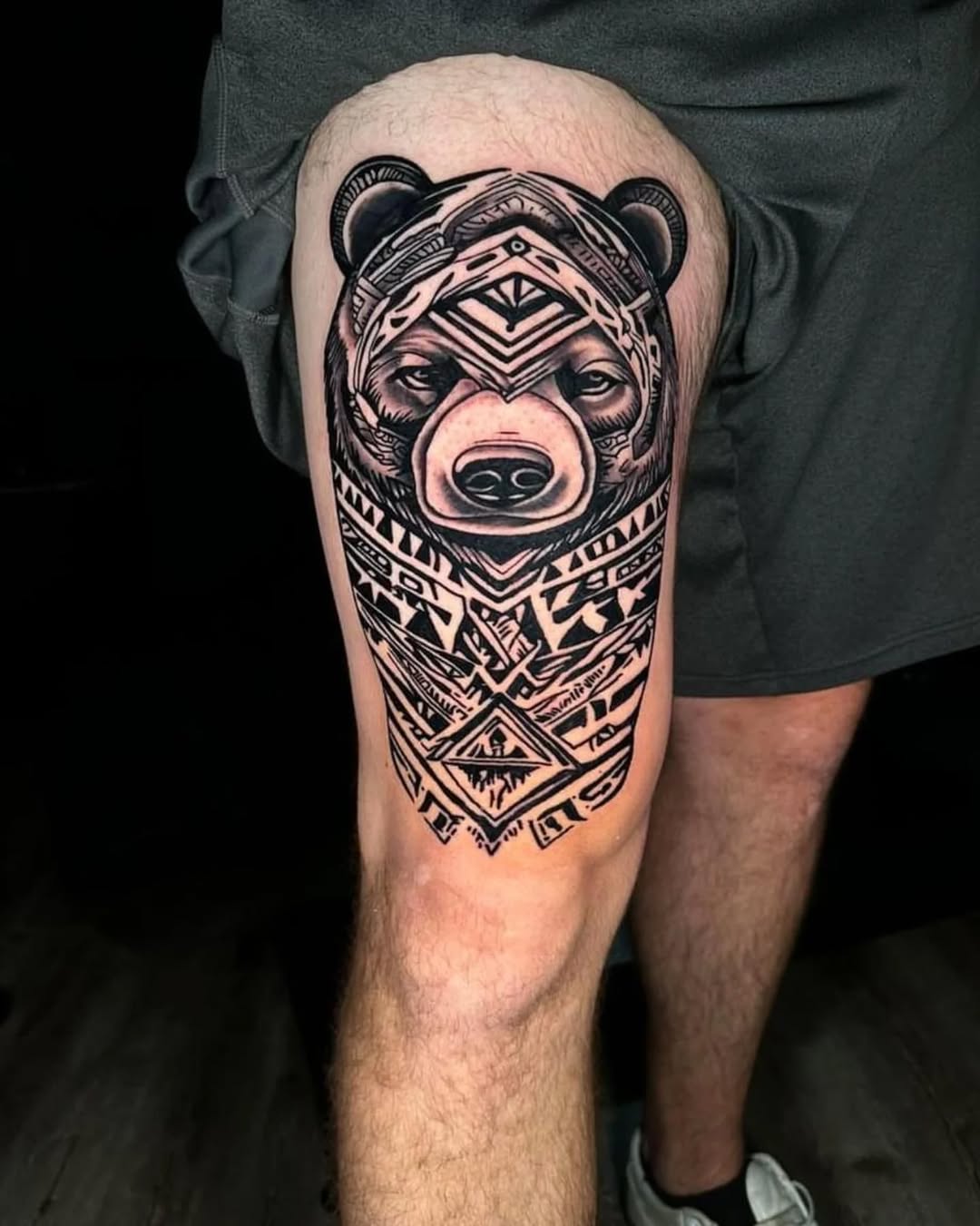 Tattoo by @subhumanninja — blackwork, geometric