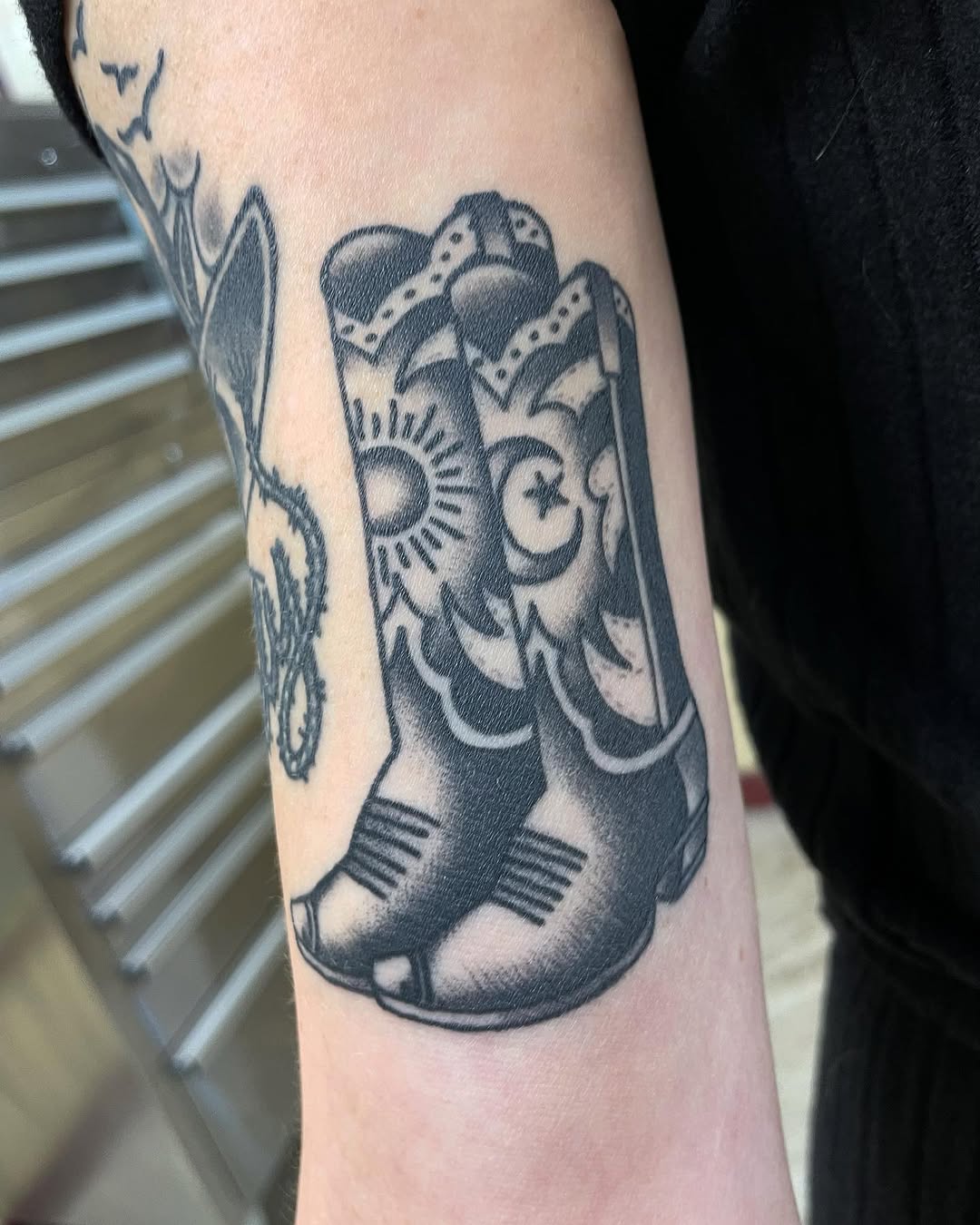 Tattoo by @bellmoreshow — american_traditional, black_and_grey