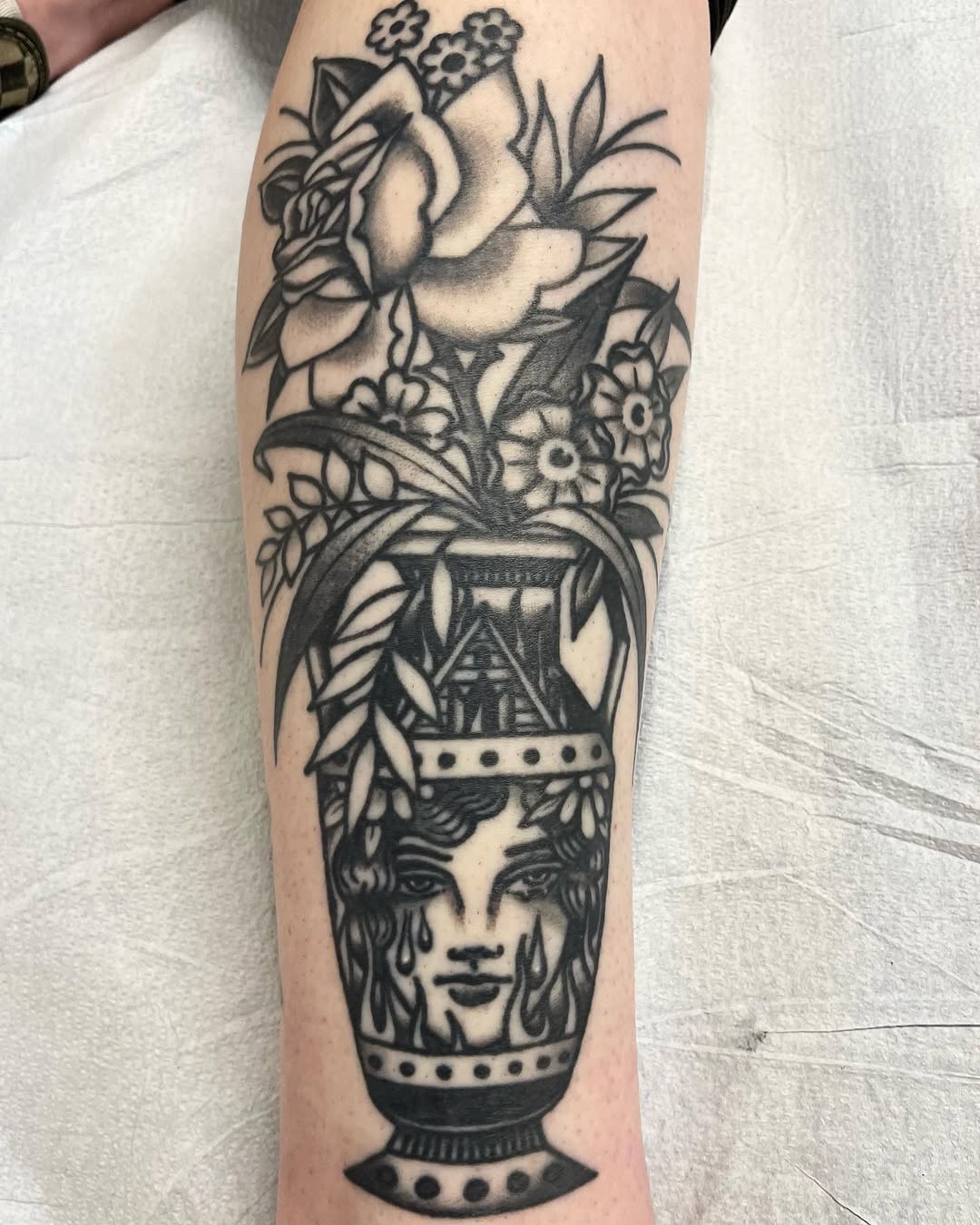 Tattoo by @bellmoreshow — black_and_grey