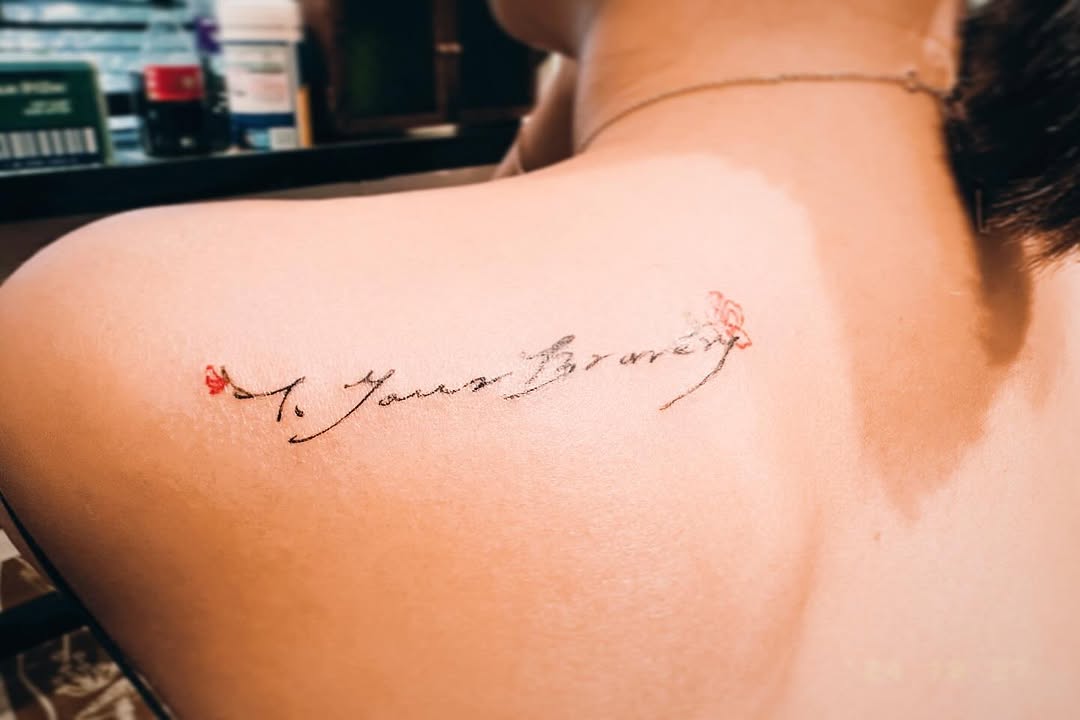 Tattoo by @2ndstreet_tattoo — lettering_script, fine_line