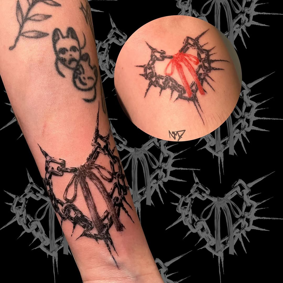Tattoo by @creaturenomad — blackwork