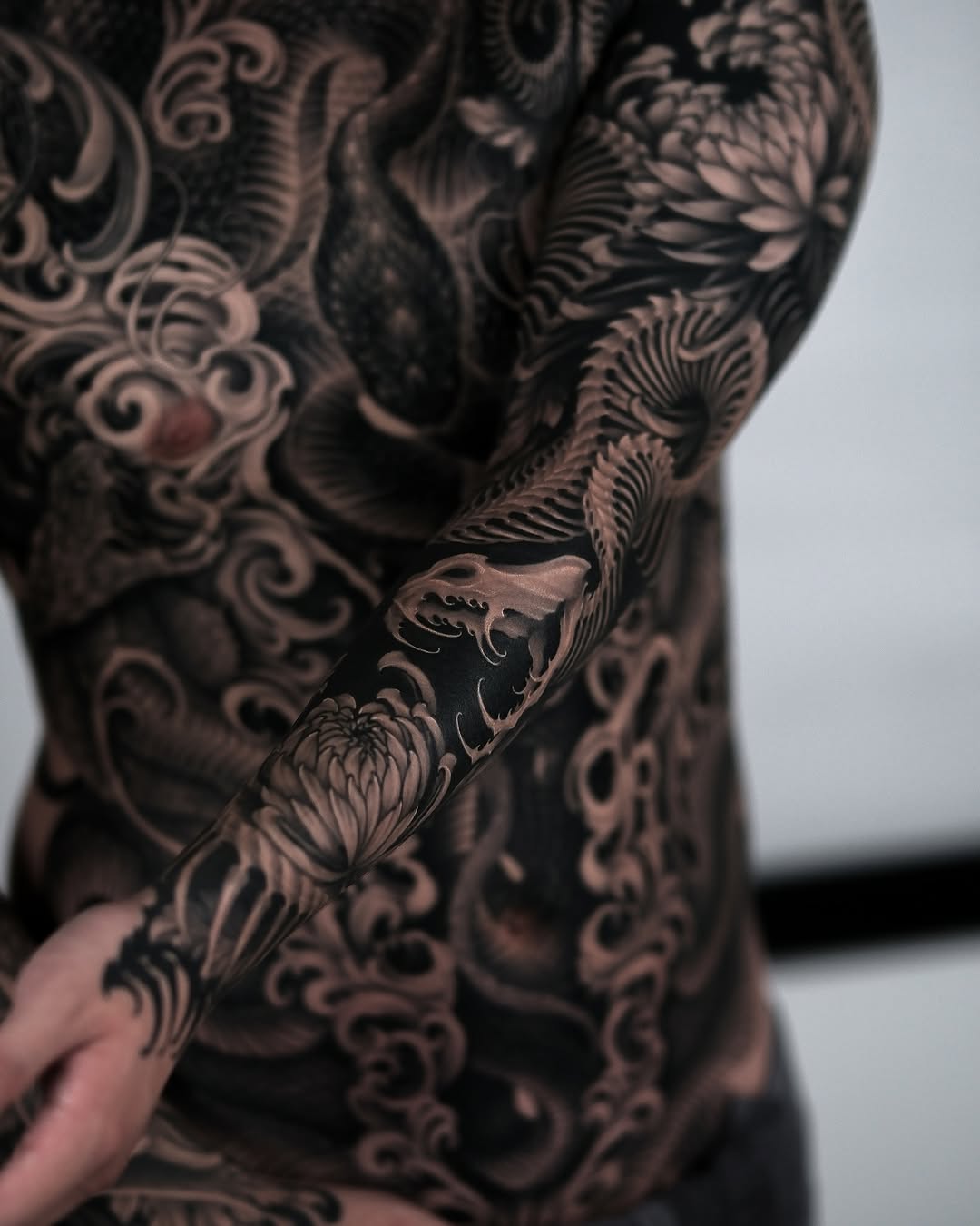 Tattoo by @eugenetattoo — japanese_irezumi, black_and_grey