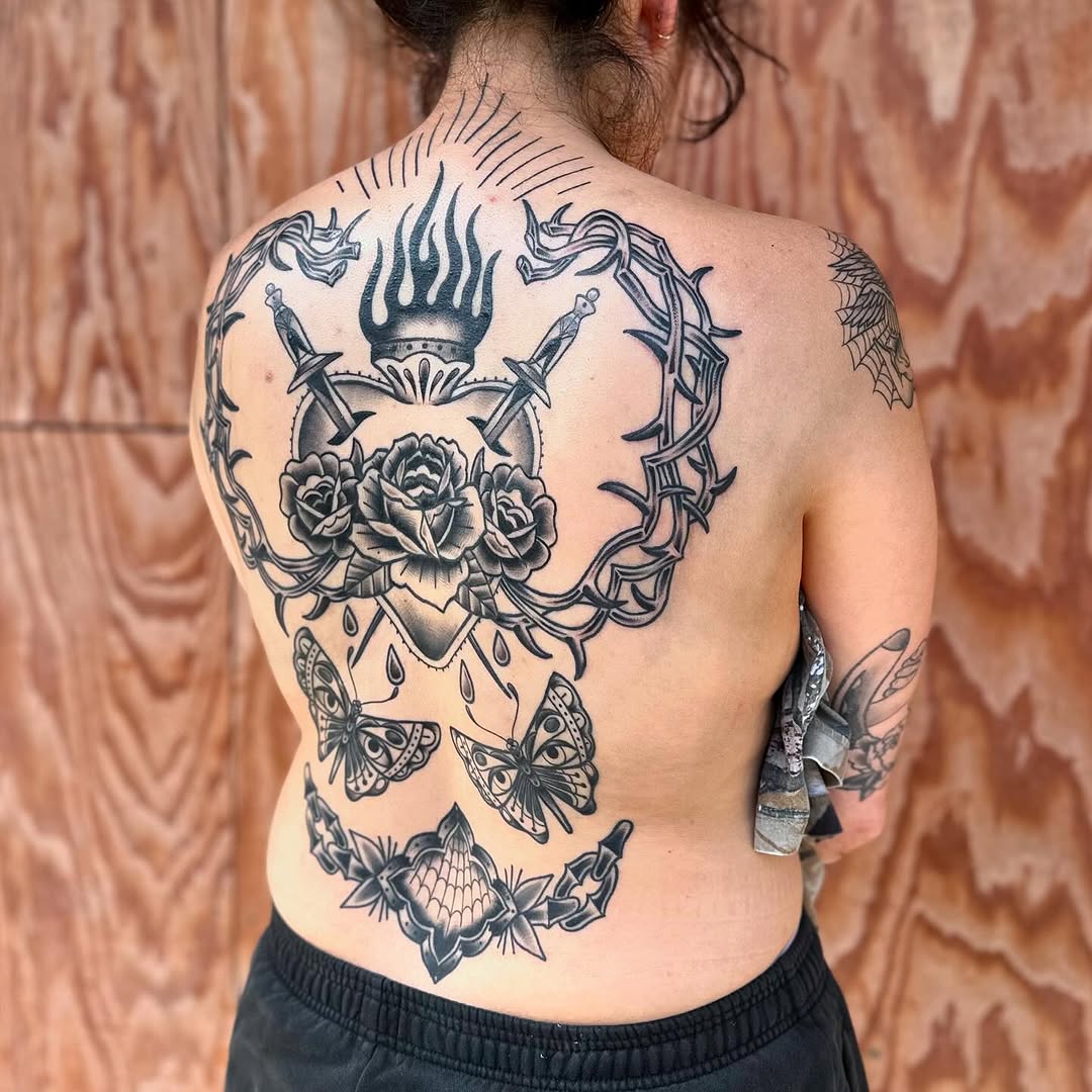 Tattoo by @kail.tattoos — american_traditional, blackwork