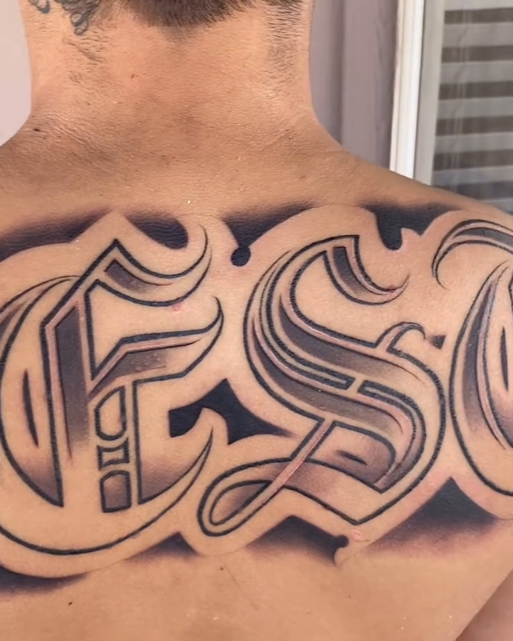 Tattoo by @eyesicktattooos — lettering_script, chicano