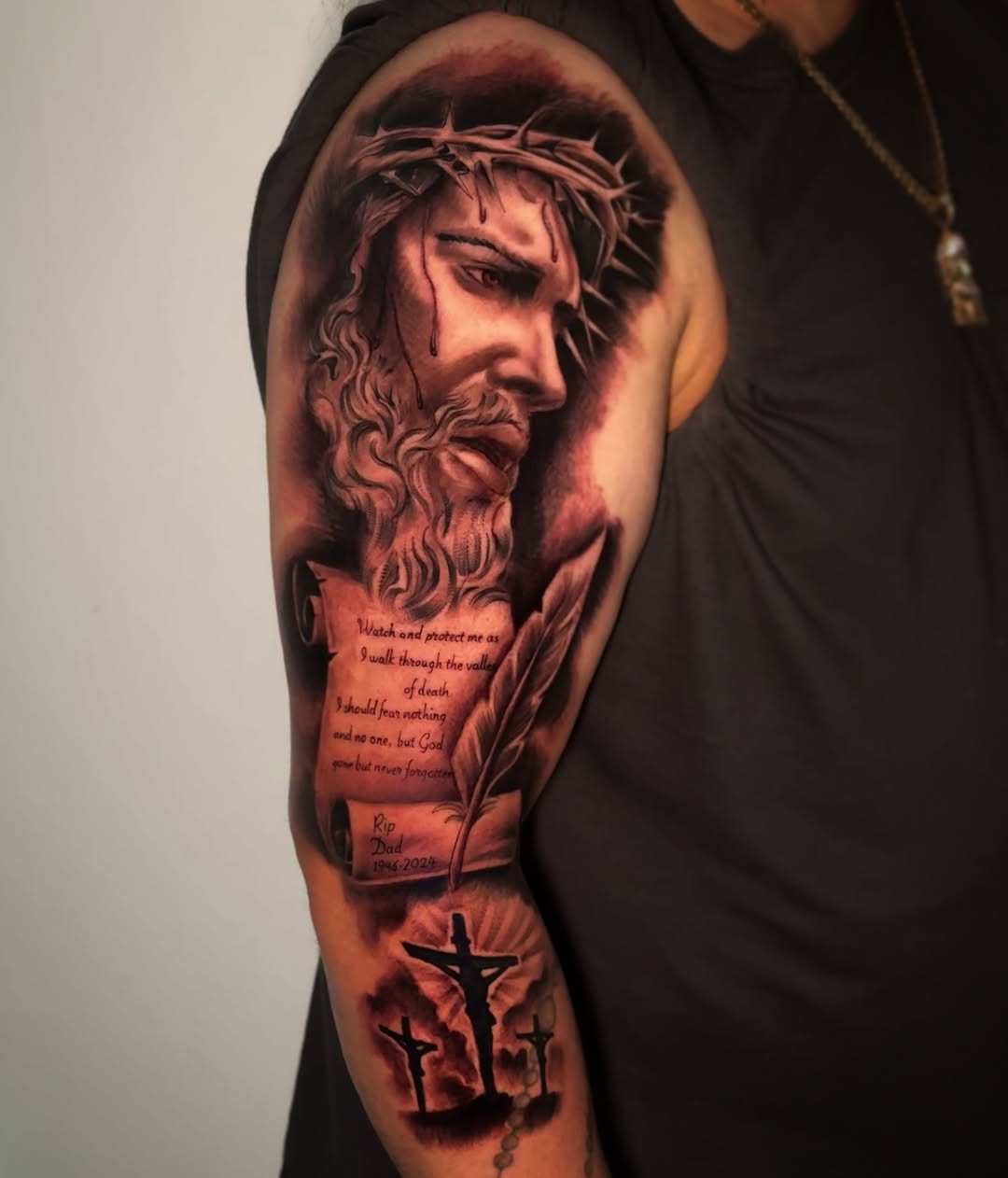 Tattoo by @tat_papi — realism, lettering_script