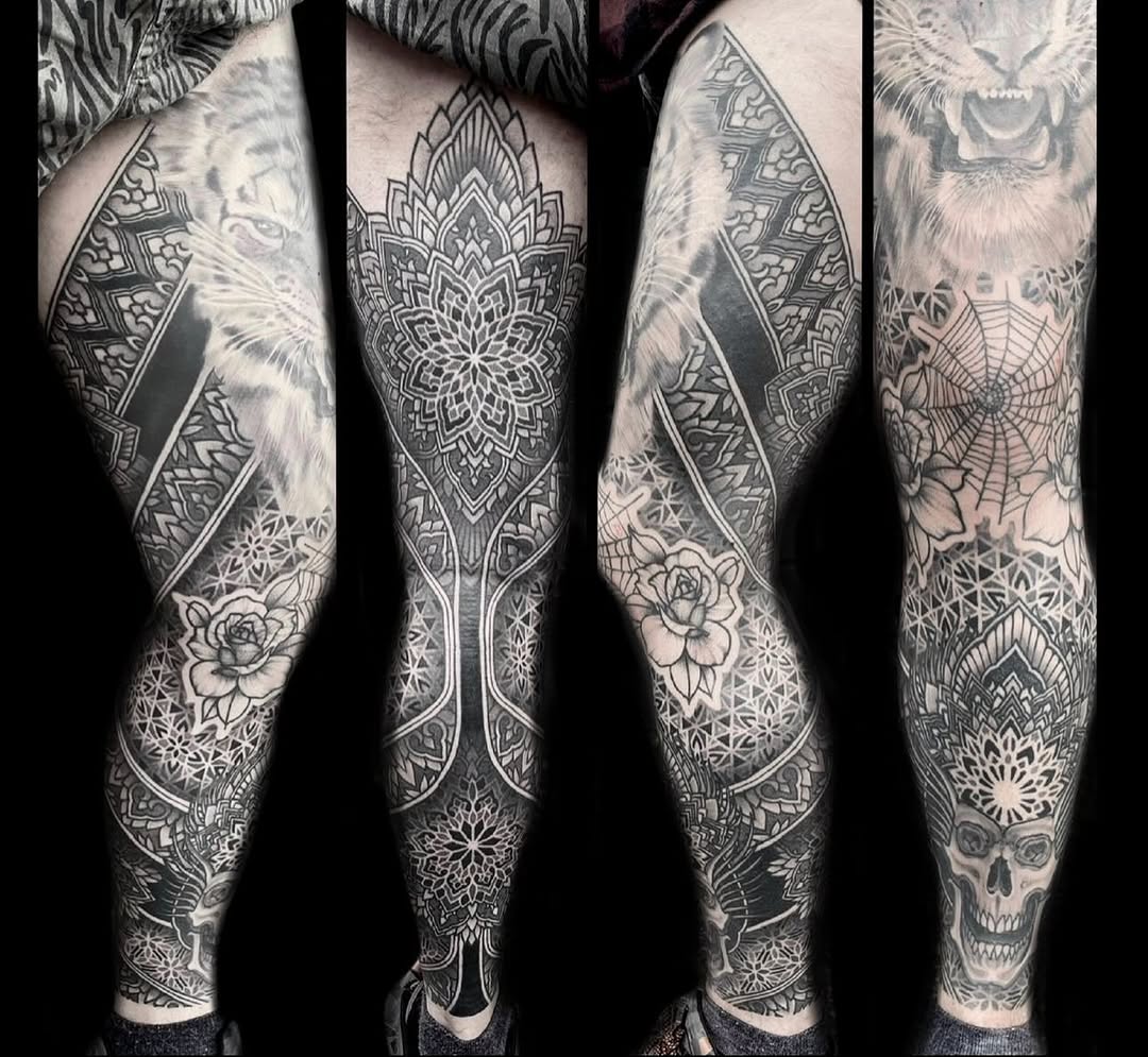Tattoo by @christopher.astc — black_and_grey, geometric