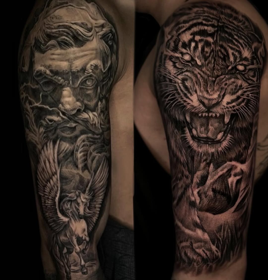 Tattoo by @hari__tattooer — realism, black_and_grey